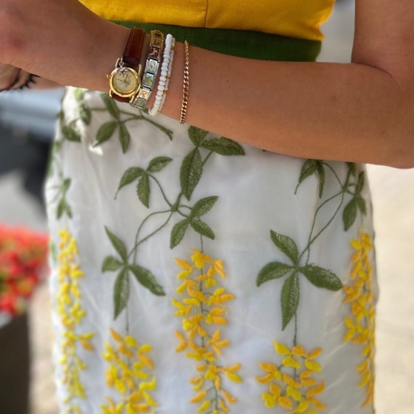 1950s vintage embroidered maxi dress - Picture 2 of 12